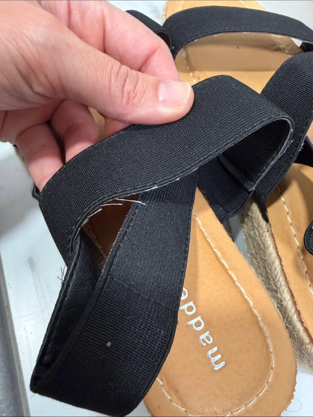 Madden Girl Women's Espadrille Platform Sandals Black Size 8